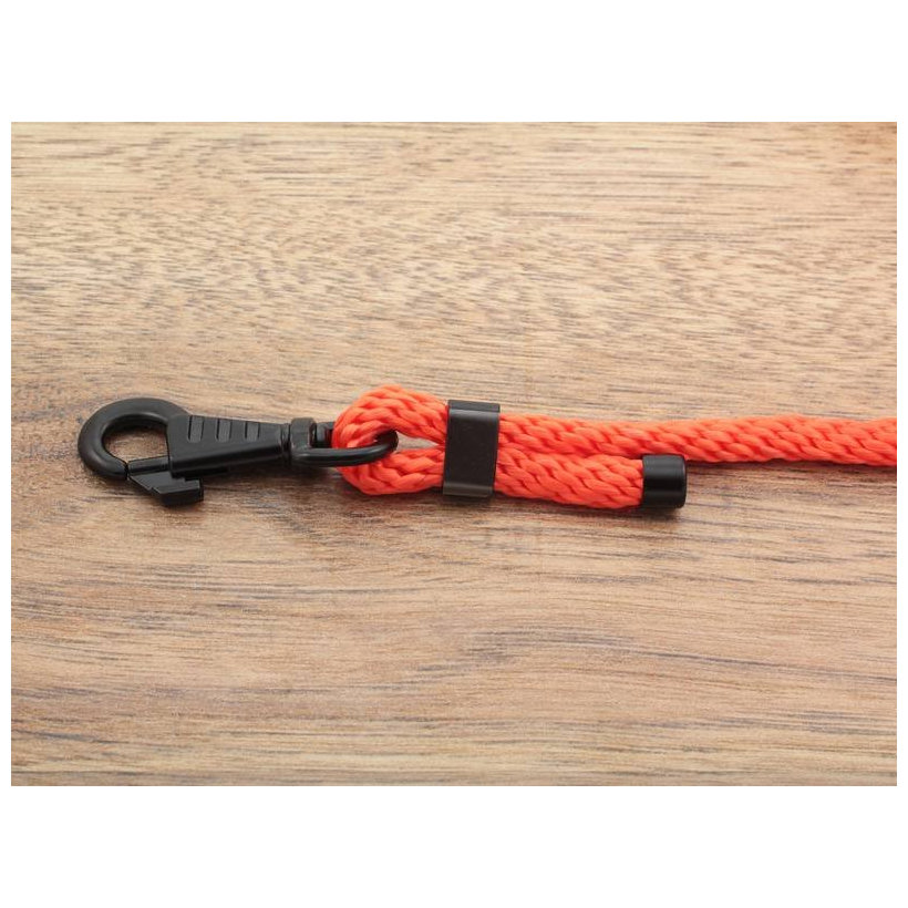 Forgó karabiner felülnyomással, fekete 50x10mm