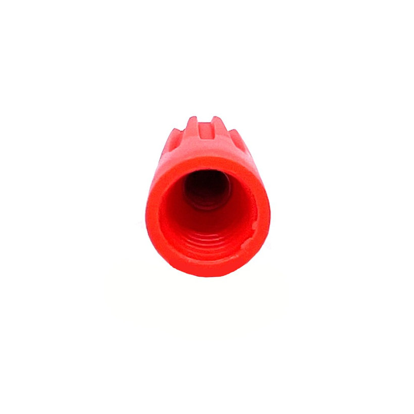 Rácsavarható vezetékösszekötő, merev réz vezetékhez, piros 4mm²