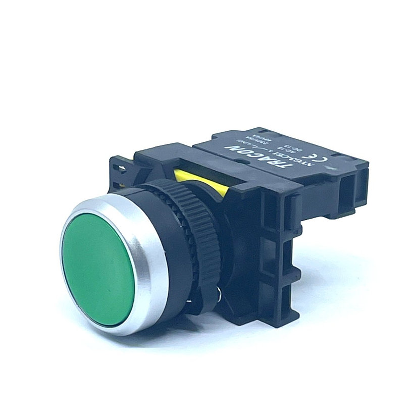 Egyszerű nyomógomb, zöld