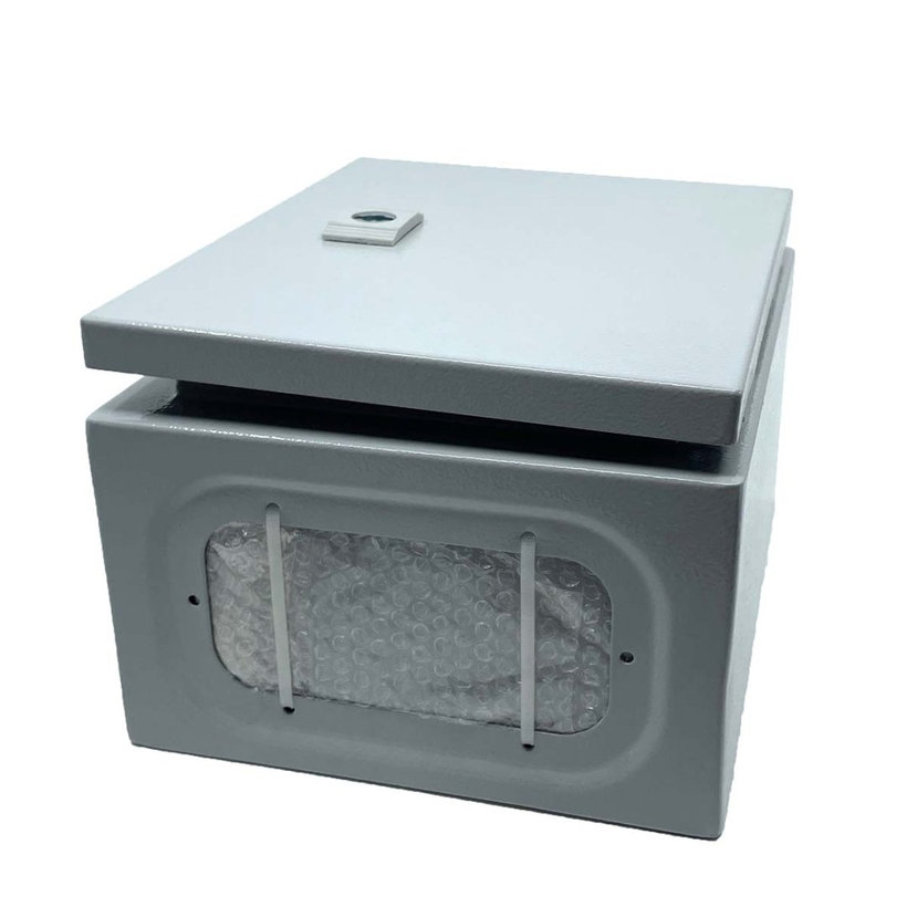 Fém elosztószekrény, acél, szürke 250x300x150mm