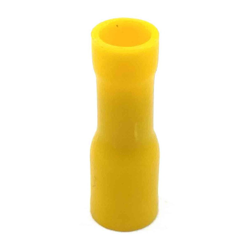 Szigetelt hengeres csatlakozó aljzat, elektrolitréz, sárga 6mm²