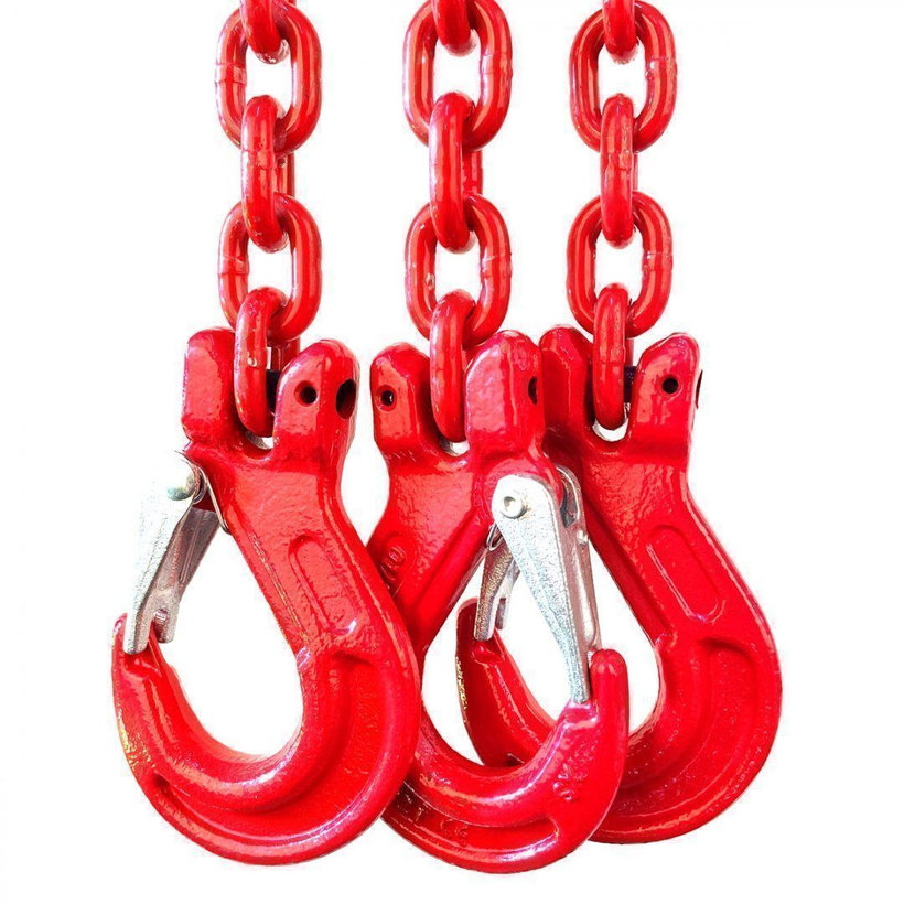 Láncos felfüggesztés szem-3 kampó 80 o. rövidítővel (3 m, 11200/8000 kg, 13 mm)