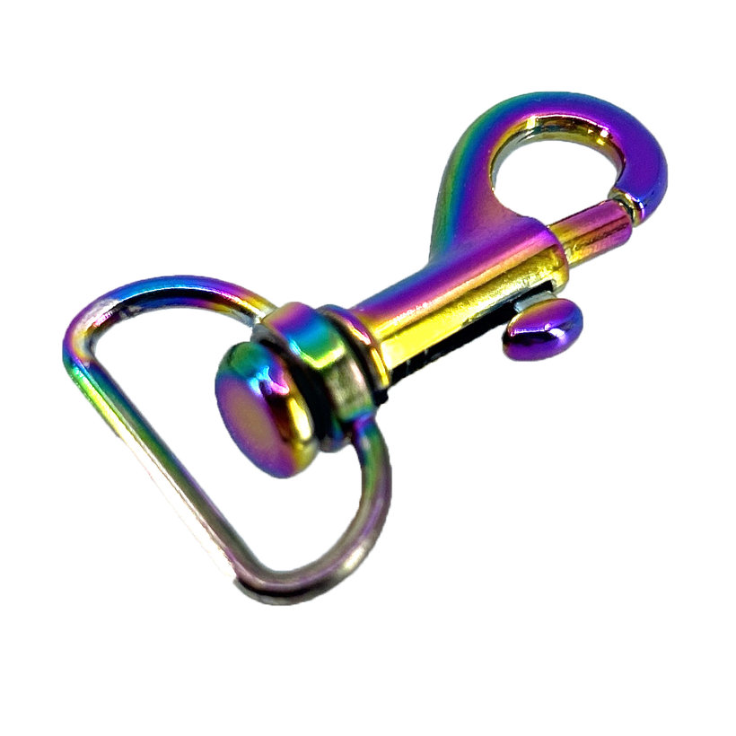 Forgó karabiner szivárványos 42x20mm