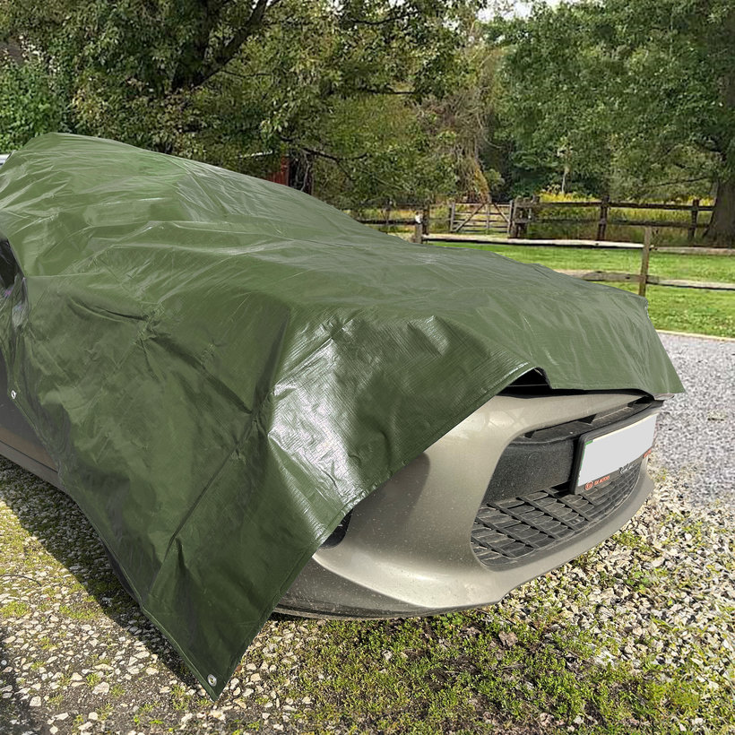 Takaróponyva 5x8m sötétzöld 65g/m²