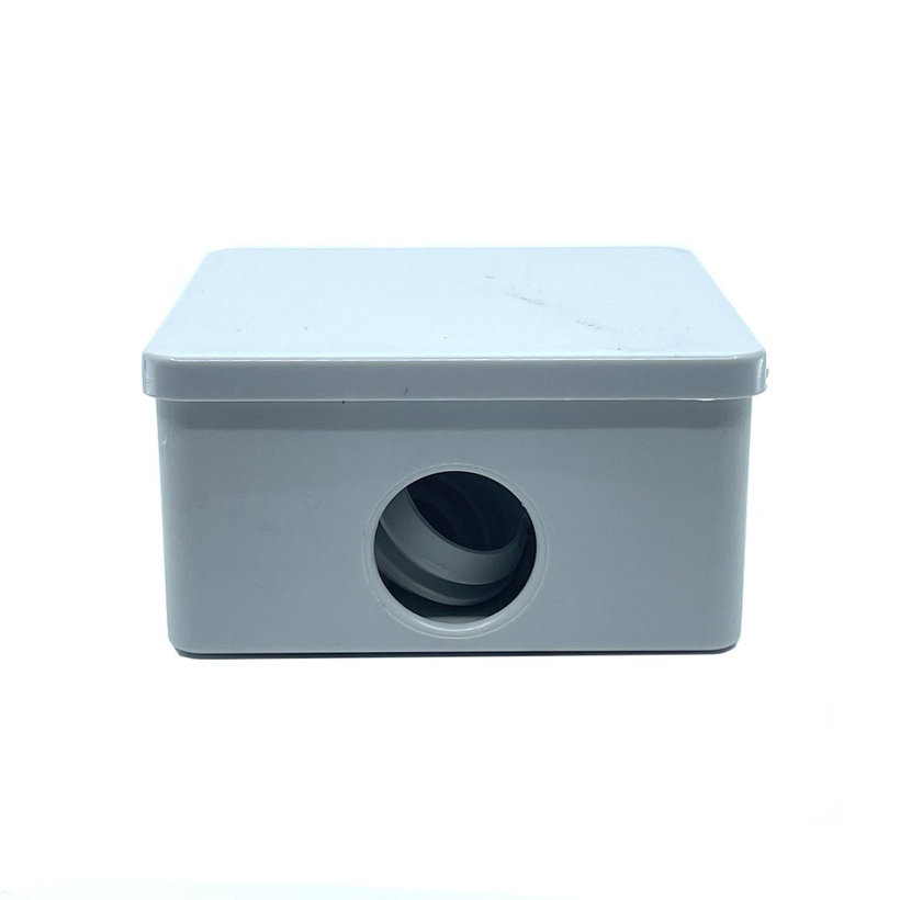 Elektronikai doboz, világos szürke, teli fedéllel IP44 80x80x40mm