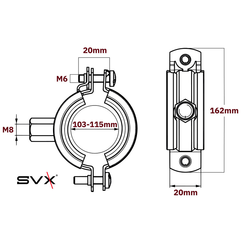 Duplacsavaros bilincs 98-104mm