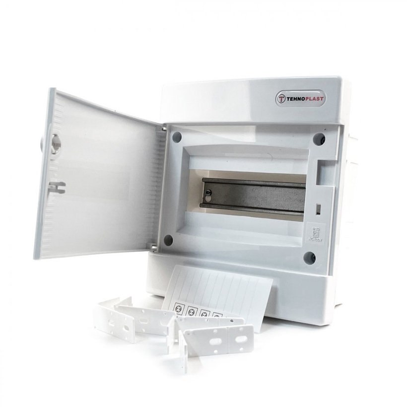 Kapcsolótábla süllyesztett fehér U8 - C/N 211x232x99mm