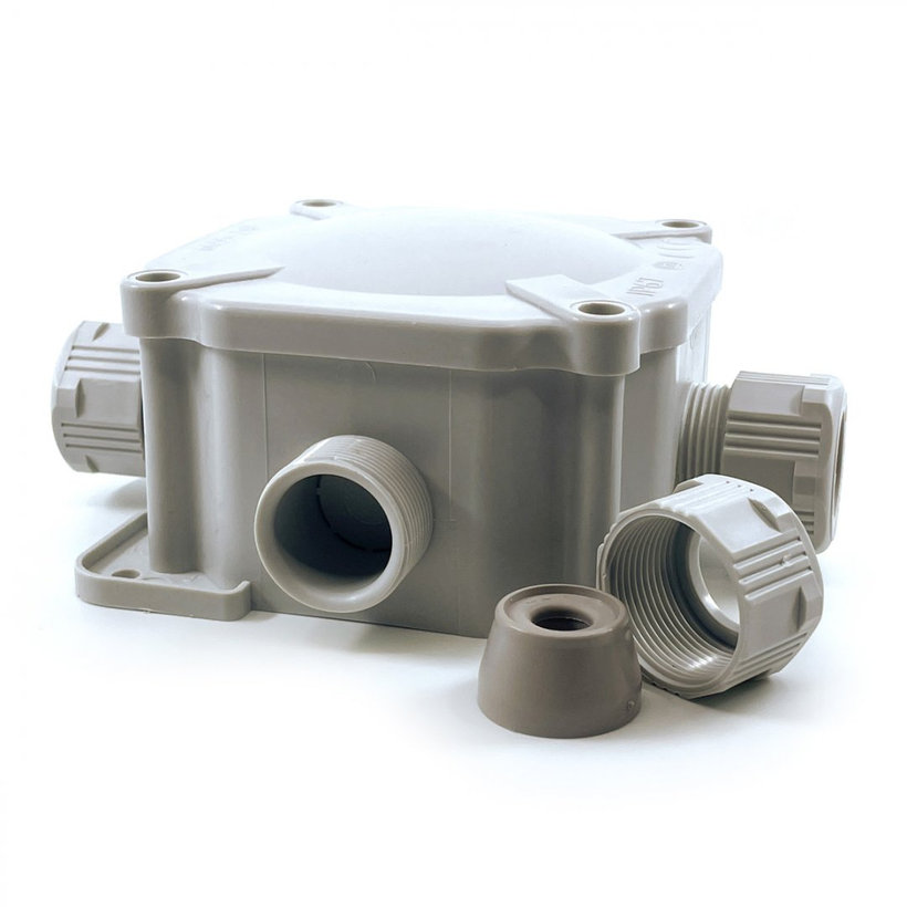 Elosztó doboz 6455-27P/2 szürke 144x144x67mm