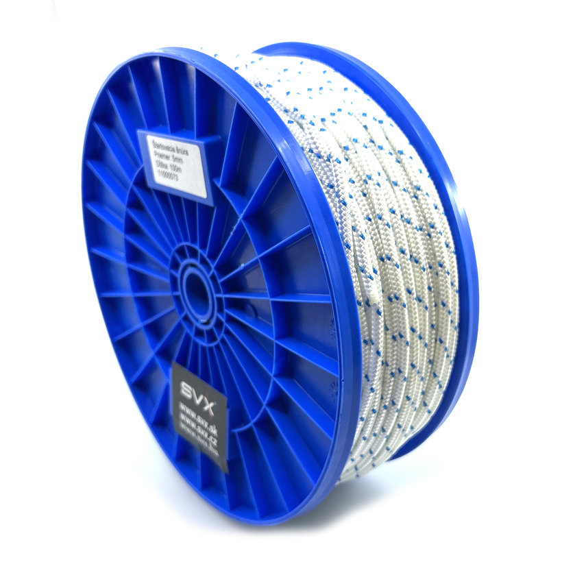 PES indítókötél TORNADO 16 szál 5mm–100m fehér-kék