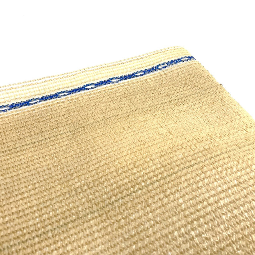 Árnyékoló háló, homoksárga 95% - hosszúság 25m - magasság 2m