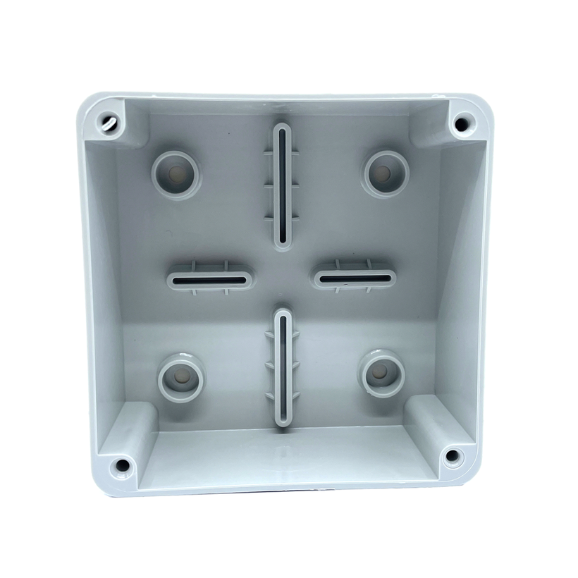 Elektronikai doboz, világos szürke, teli fedéllel IP54 100x100x50mm