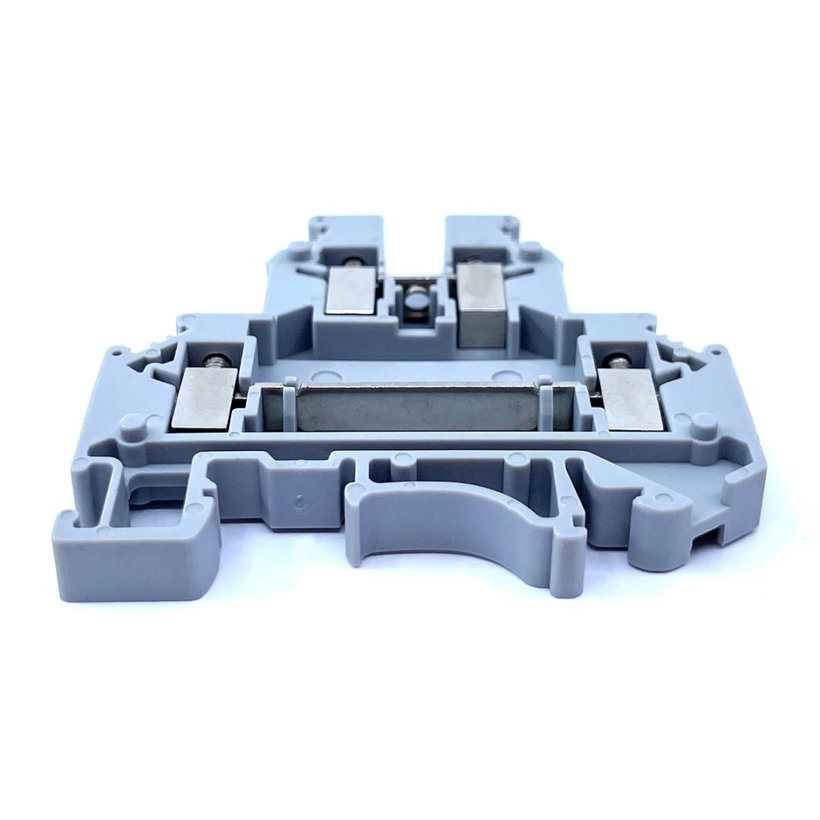 Emeletes ipari sorozatkapocs, csavaros, sínre, szürke 4mm²