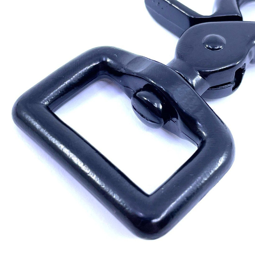 Karabiner nyíló fekete 64x25mm