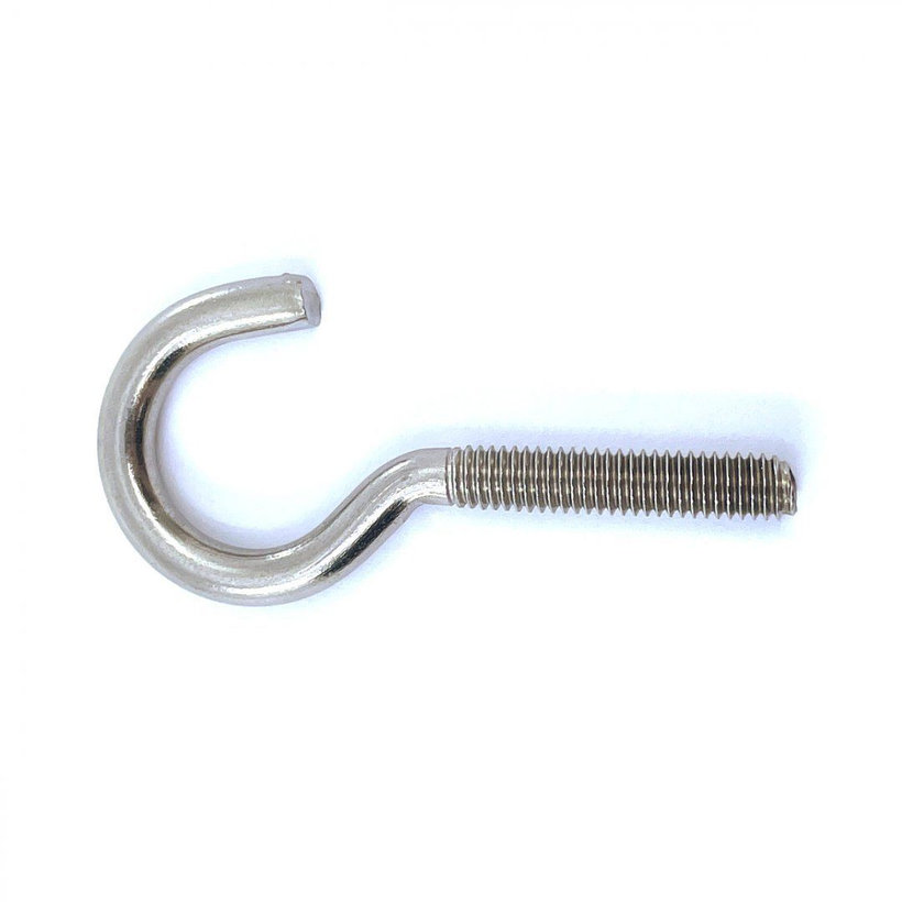 Rozsdamentes acél kampó menettel M8