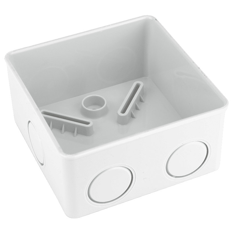 Elektronikai doboz, világos szürke, teli fedéllel IP44 80x80x40mm