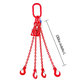Láncos felfüggesztés szem-4 kampó 80 o. rövidítővel (3 m, 2360/1700 kg, 6 mm)