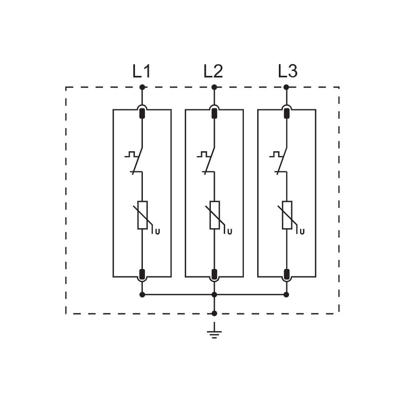 AC túlfeszültség-levezető T1+T2 típus