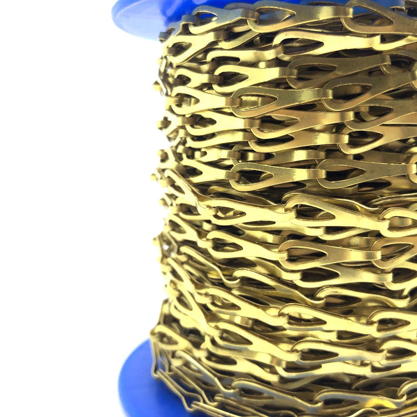 Patentos lánc fényes sárgaréz A 0,3mm