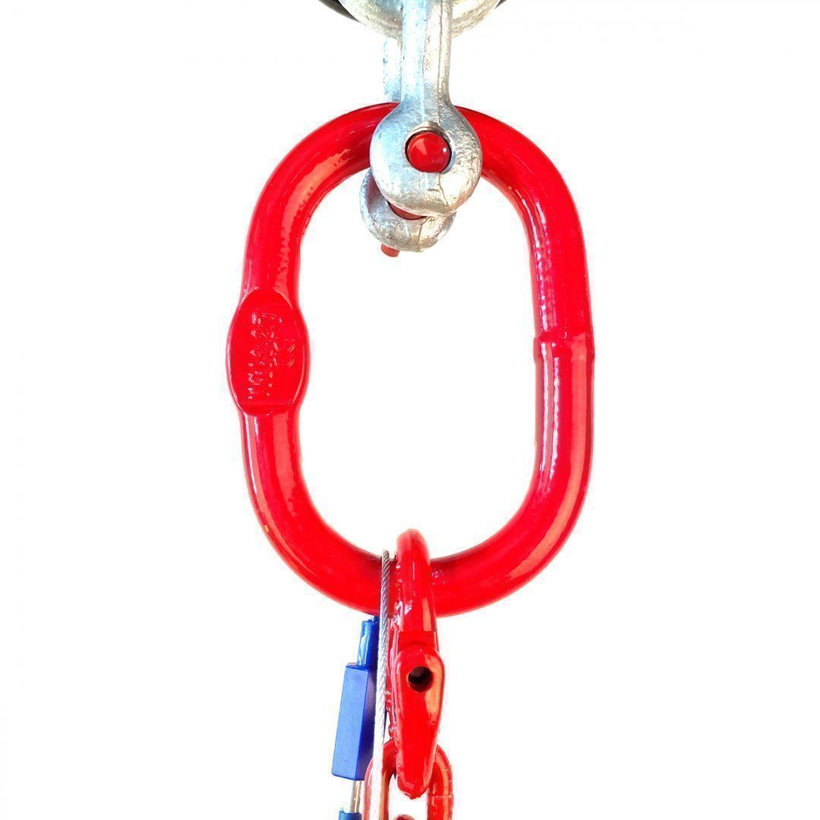 Láncos felfüggesztés szem-kampó 80 o. rövidítővel (5 m, 5300 kg, 13 mm)