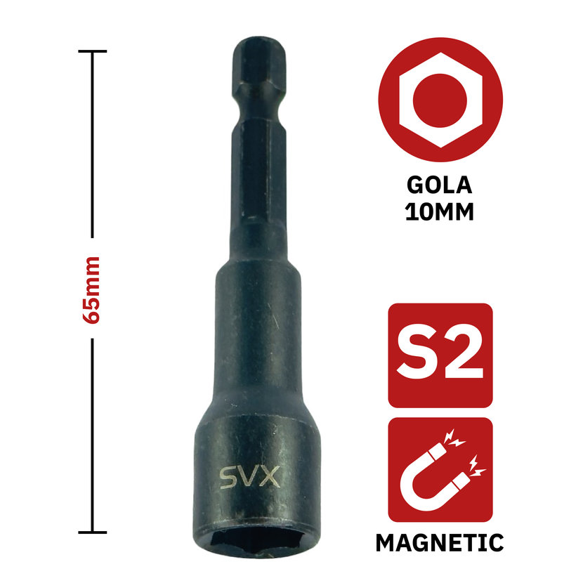 Gola fej mágneses 10mm
