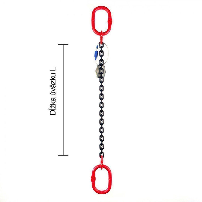 Láncos felfüggesztés szem-szem 80 o. rövidítővel (6 m, 8000 kg, 16 mm)