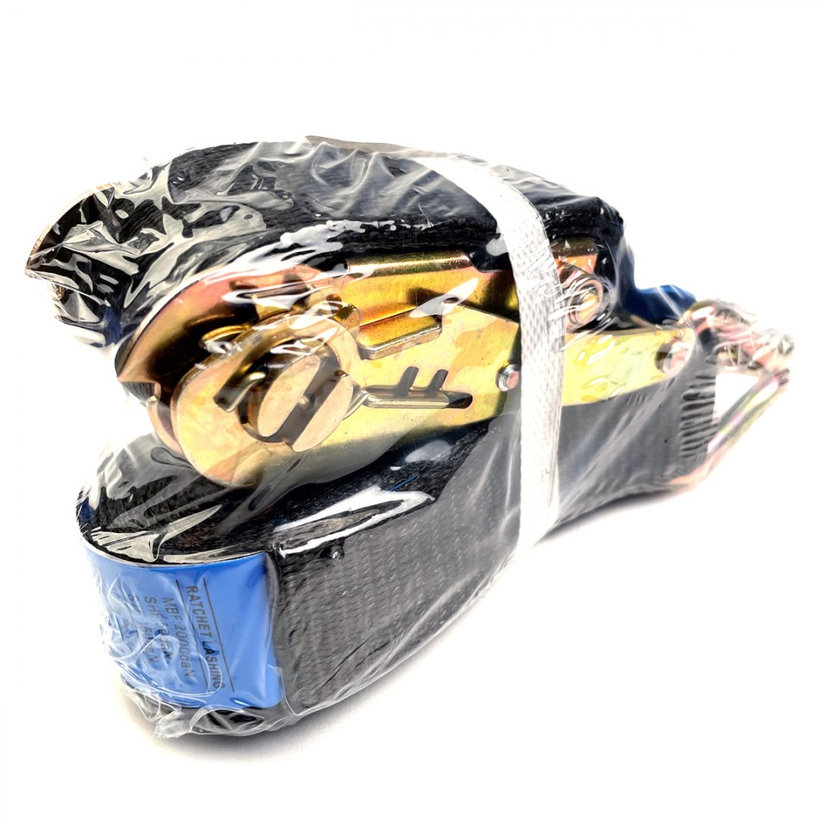 Racsnis rögzítő heveder fekete 2T-10M