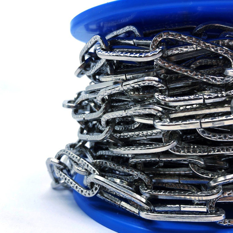 Dekoratív lánc kovácsolt nikkelezett 3mm