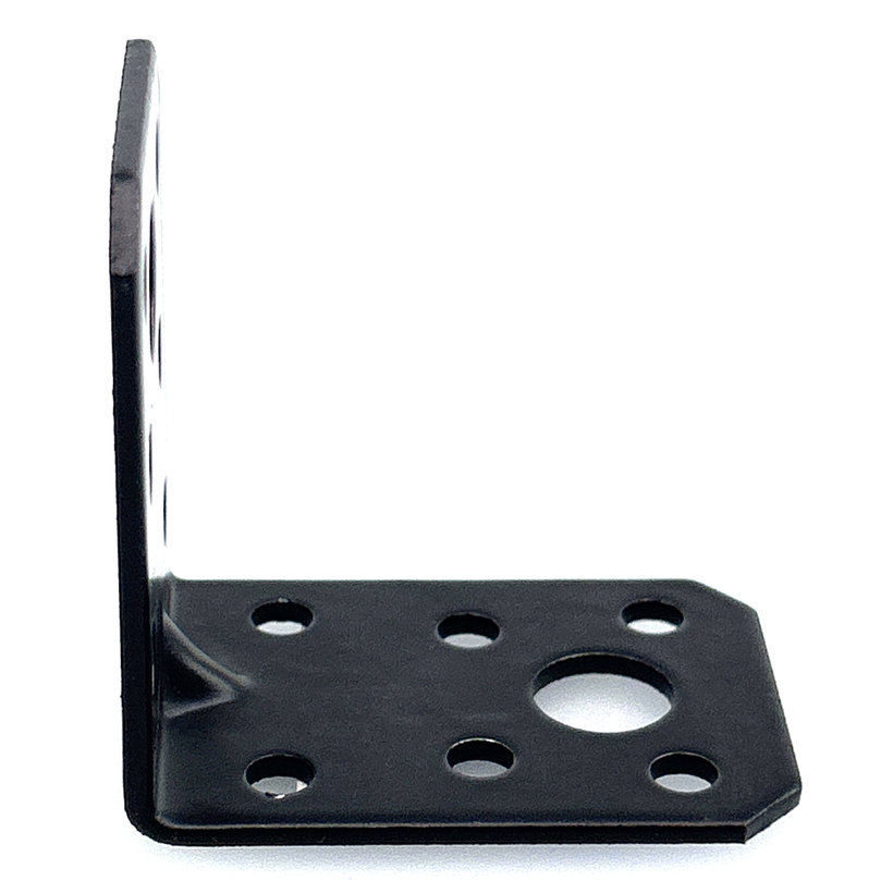 Erősített sarokösszekötő lemez formázással - fekete 10db 50x50x35x2mm