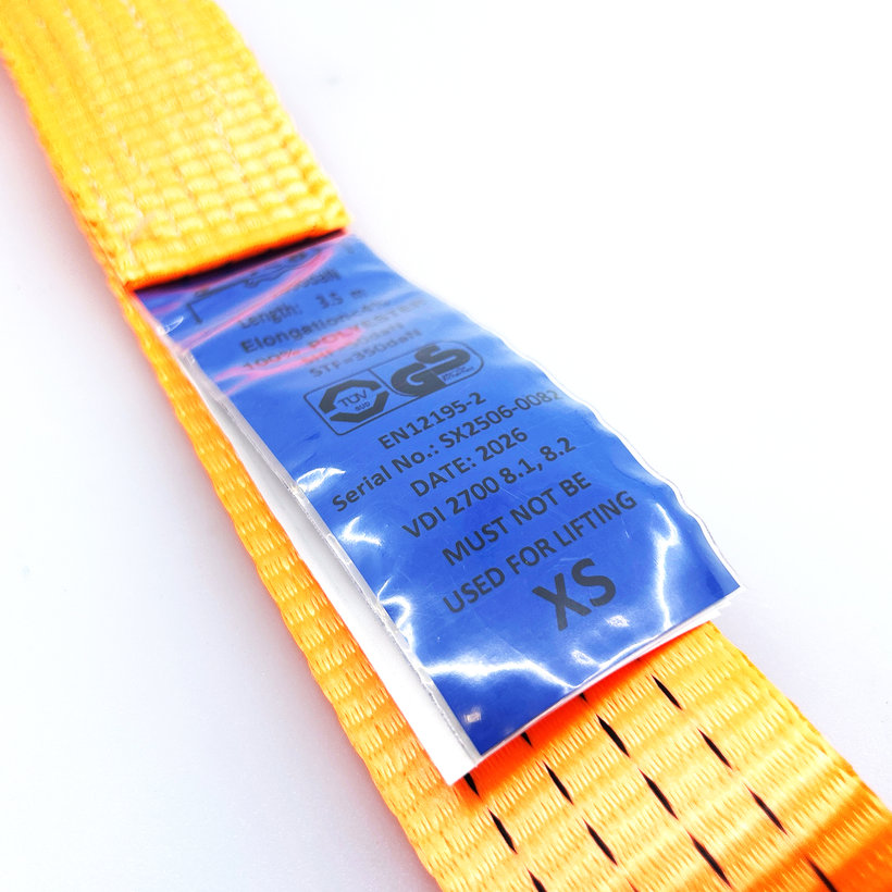 Kerékrögzítő heveder autómentőre, védőhuzattal 4T - 3,5 m + 3 forgó kampó