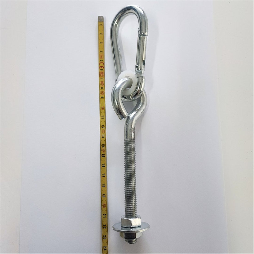 Hintakampó karabinerrel Zn M12x230mm