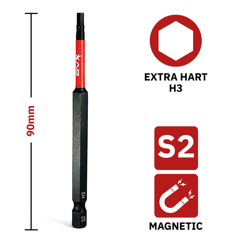 Bit mágneses H3x90 mm
