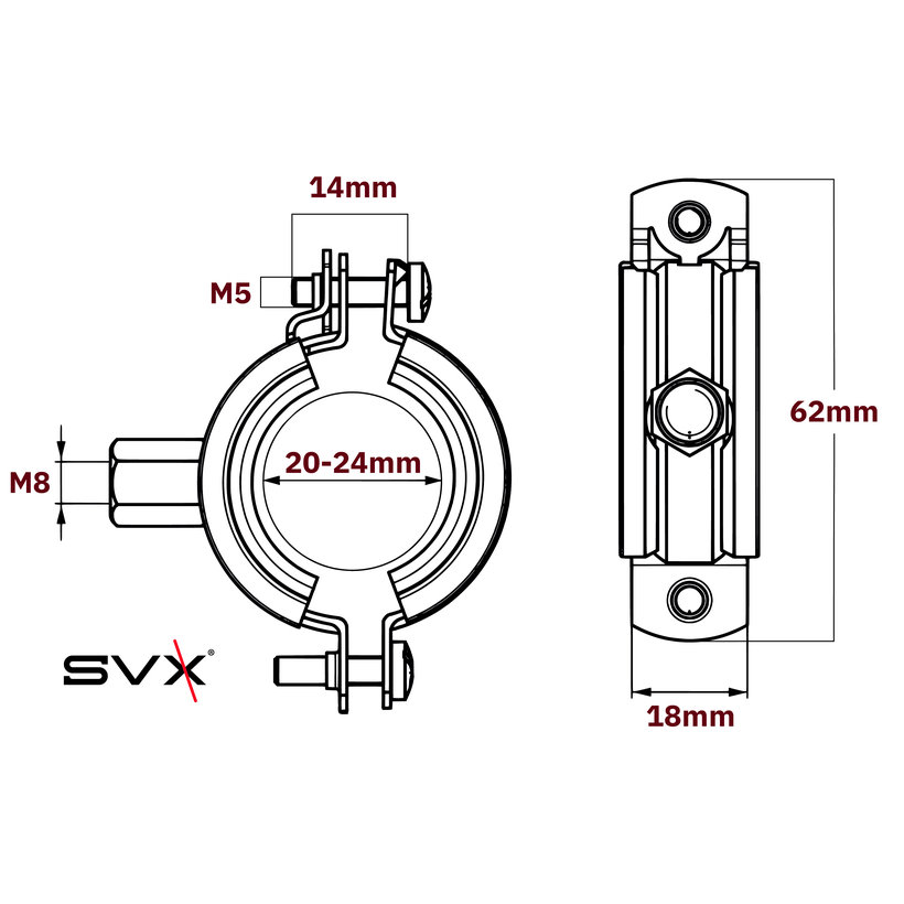 Duplacsavaros bilincs 20-24mm