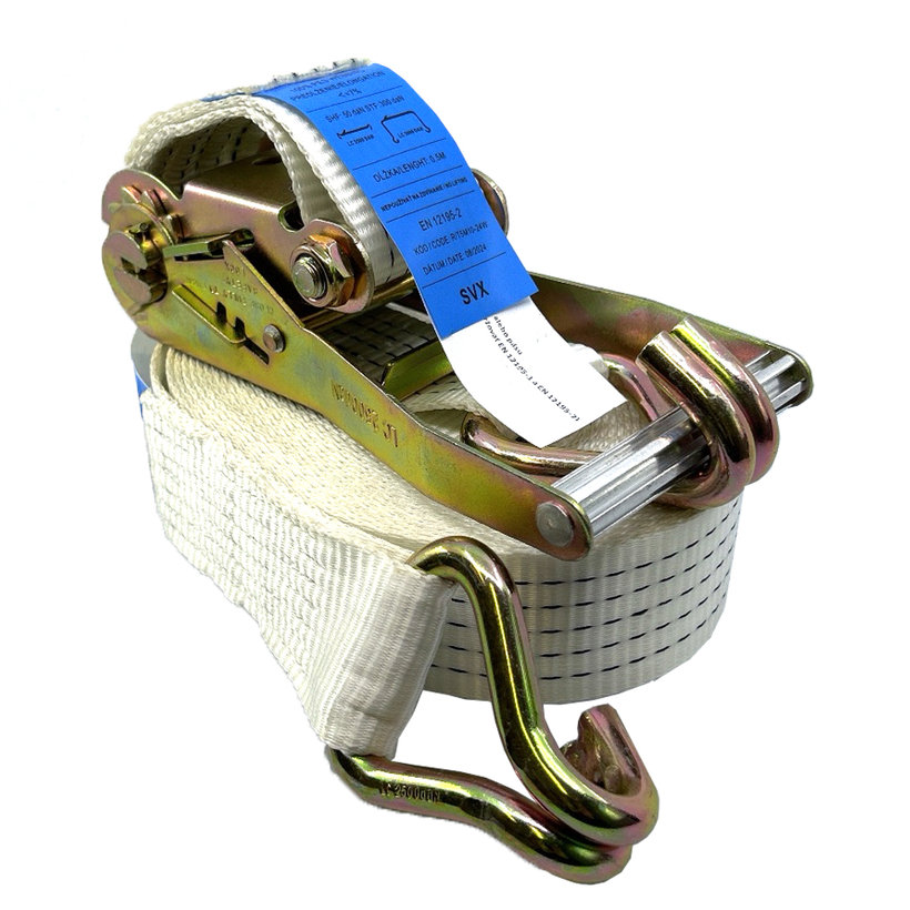 Racsnis rögzítő heveder 5T-10M Fehér