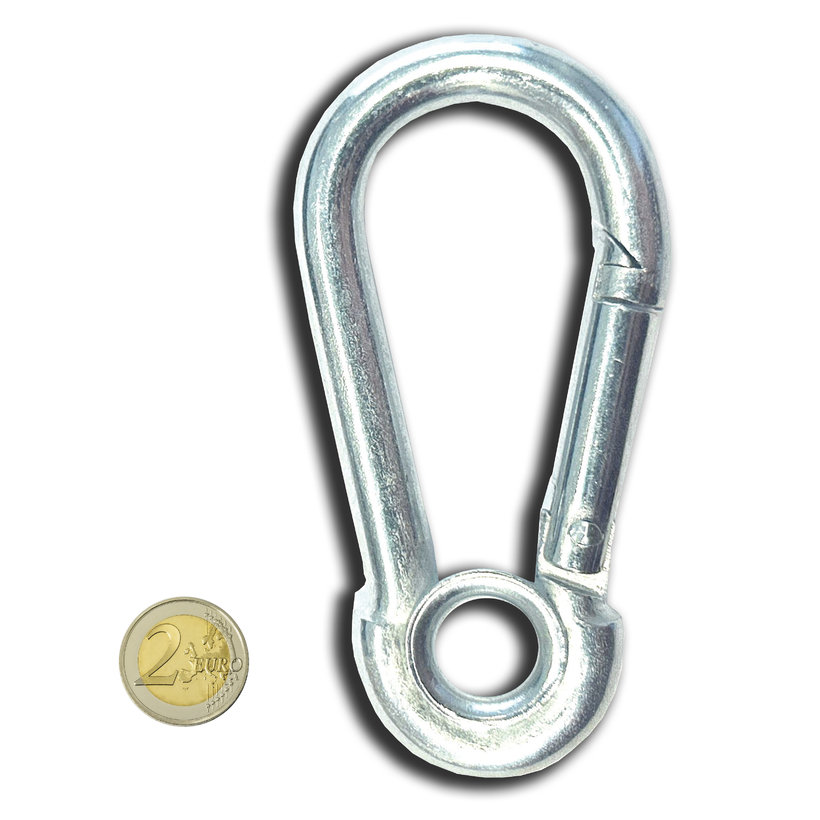 Karabiner gyűrűvel zn 10mm