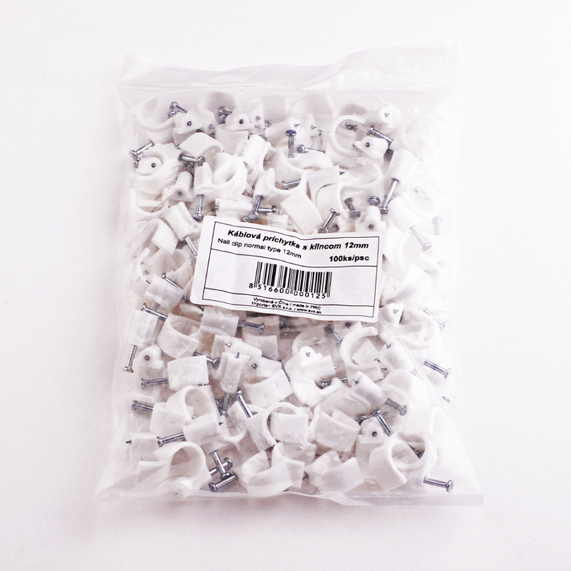 Kábelbilincs ovális fehér 10mm