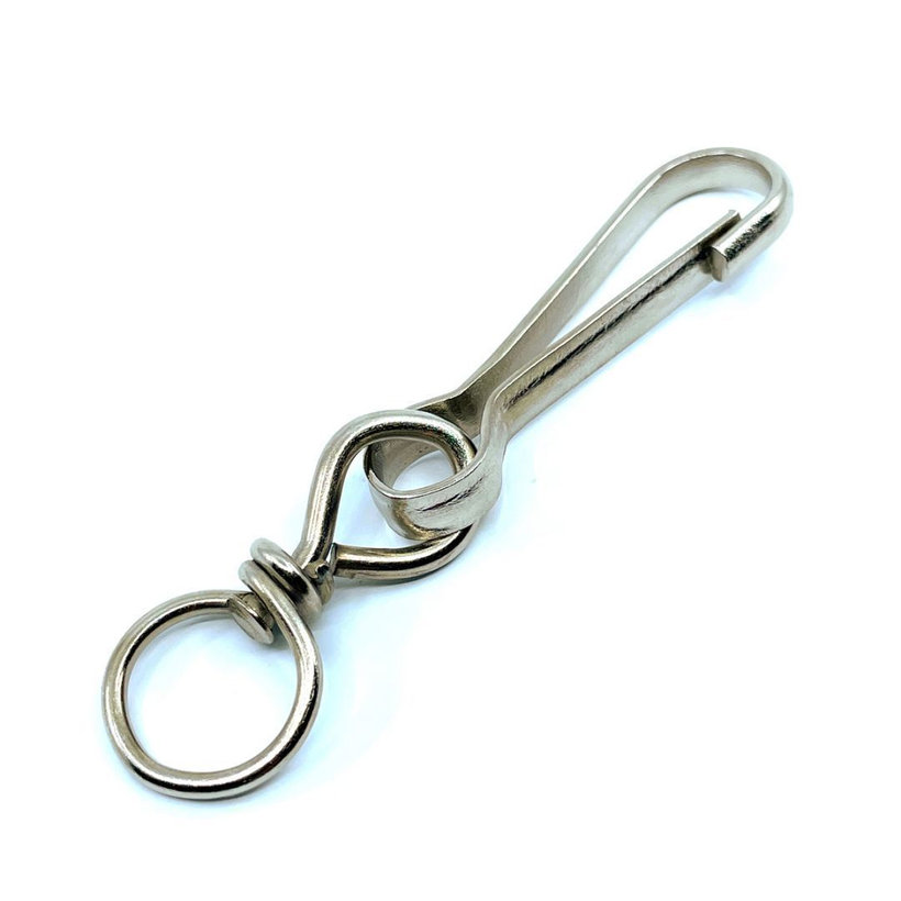 Rugós karabiner forgóhoroggal horganyzott 90mm