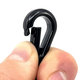 Póráz karabiner - fekete 70x20mm