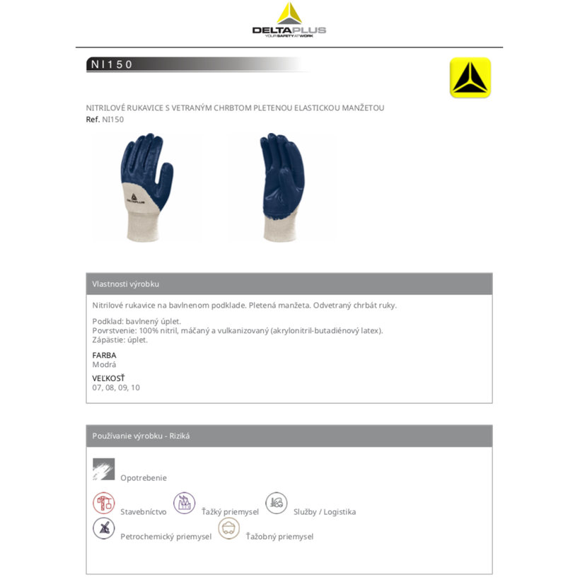Munkakesztyű NI150 07