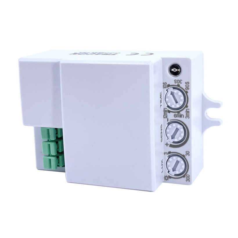 Mozgásérzékelő, mikrohullámú, lámpába - fehér 360°