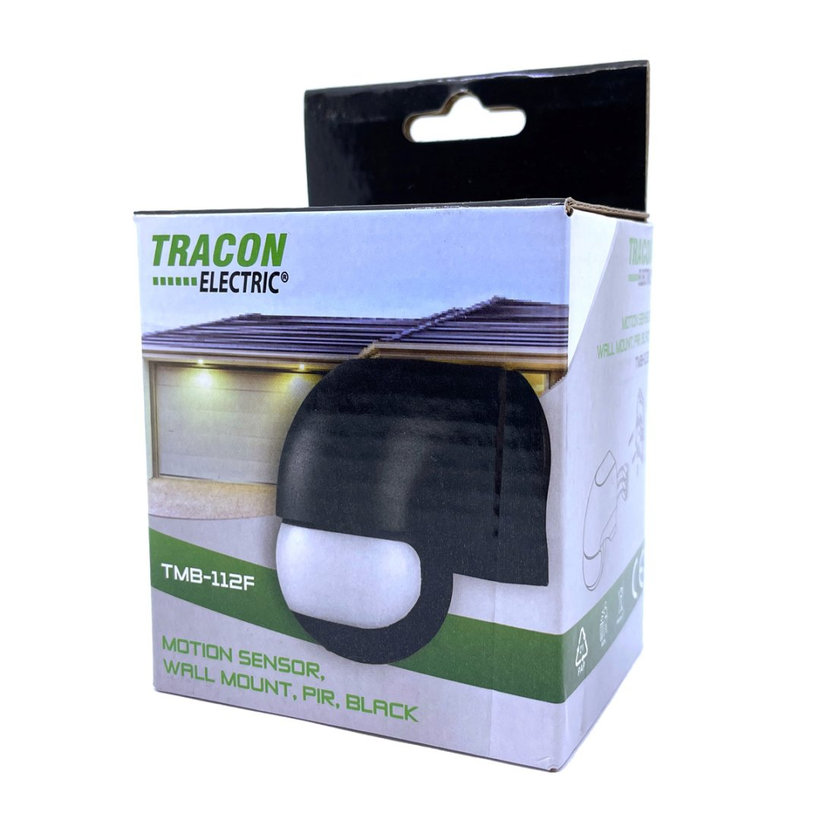Mozgásérzékelő, falra - fekete 180°