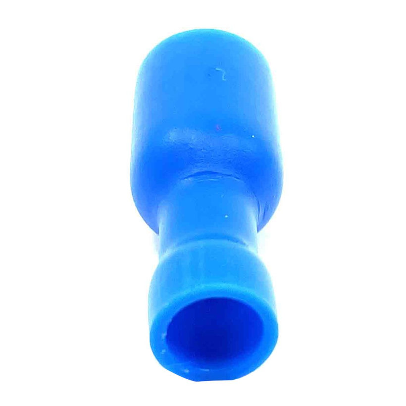 Szigetelt hengeres csatlakozó aljzat, elektrolitréz, kék 2,5mm²