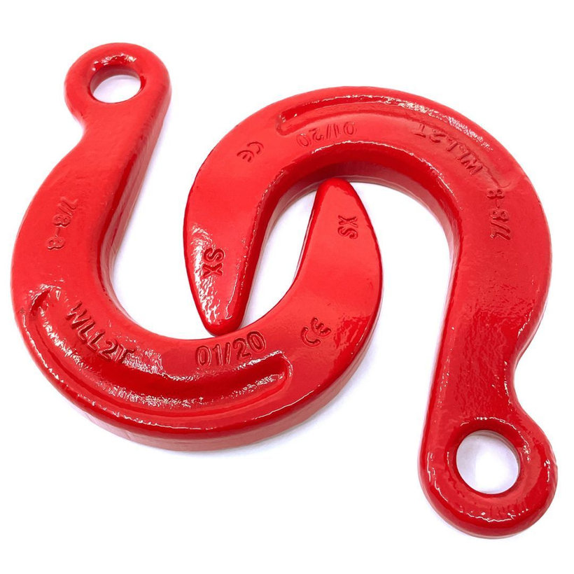 Öntödei kampó szemmel 80 o. piros 10mm