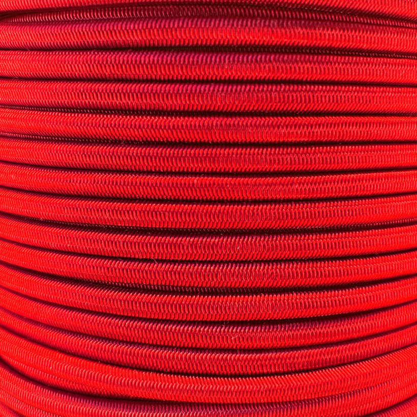 Gumikötél gumi maggal piros PP 4mm