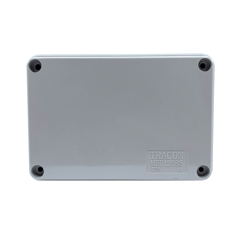 Elektronikai doboz, világos szürke, teli fedéllel IP56 120x80x50mm