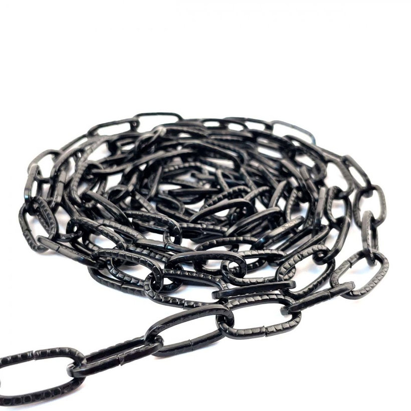 Dekoratív lánc kovácsolt fekete cink 2,8mm
