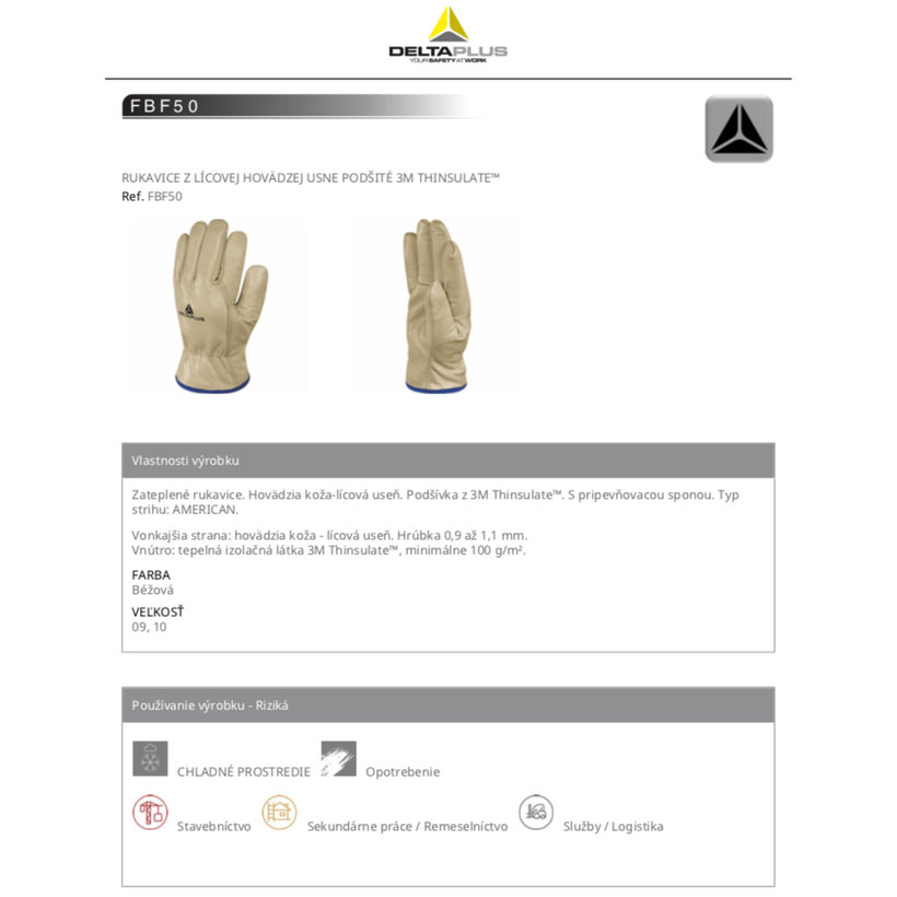 FBF50 szigetelt munkakesztyű 09