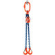 Láncos felfüggesztés szem-2 kampó 100 o. rövidítővel (3 m, 5600/4000 kg, 10 mm)