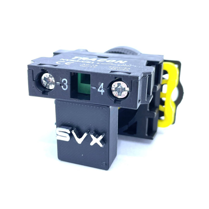 Egyszerű nyomókapcsoló, zöld