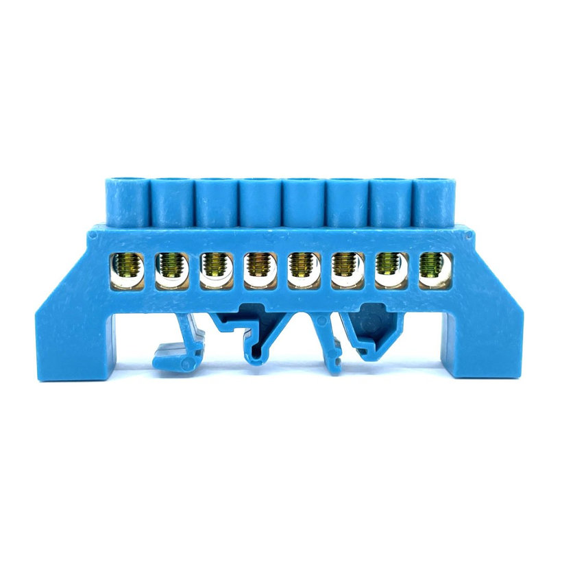 Szigetelt földelősín N, kék 8P