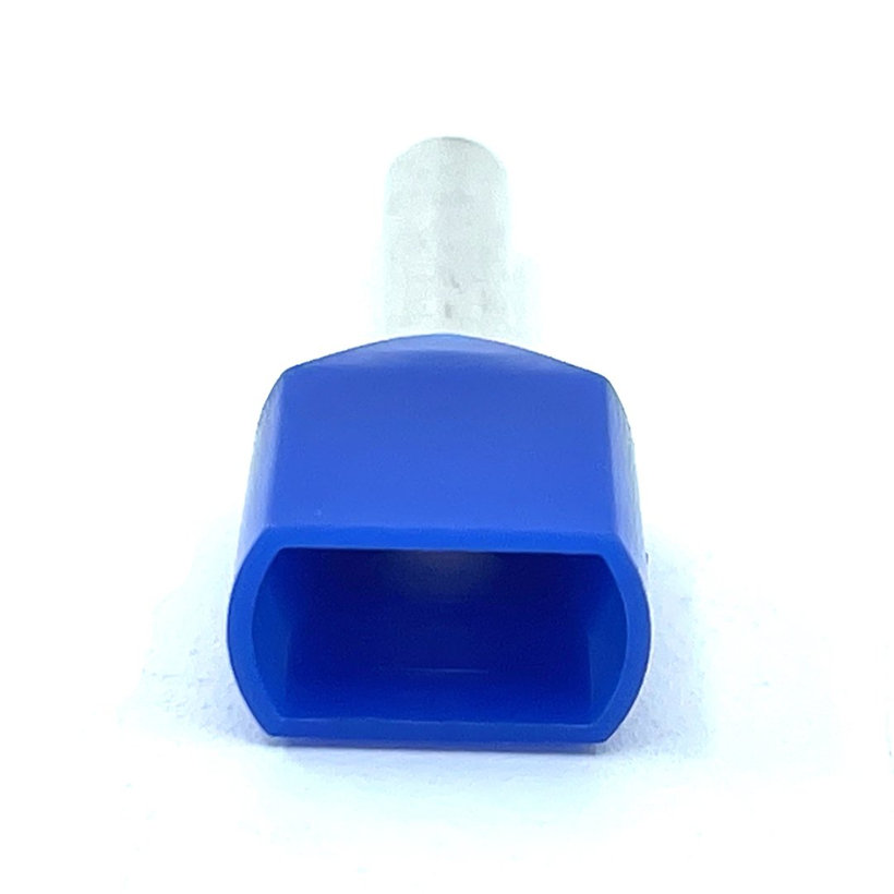 Szigetelt iker-érvéghüvely, ónoz. elektr.réz, kék 2,5mm²